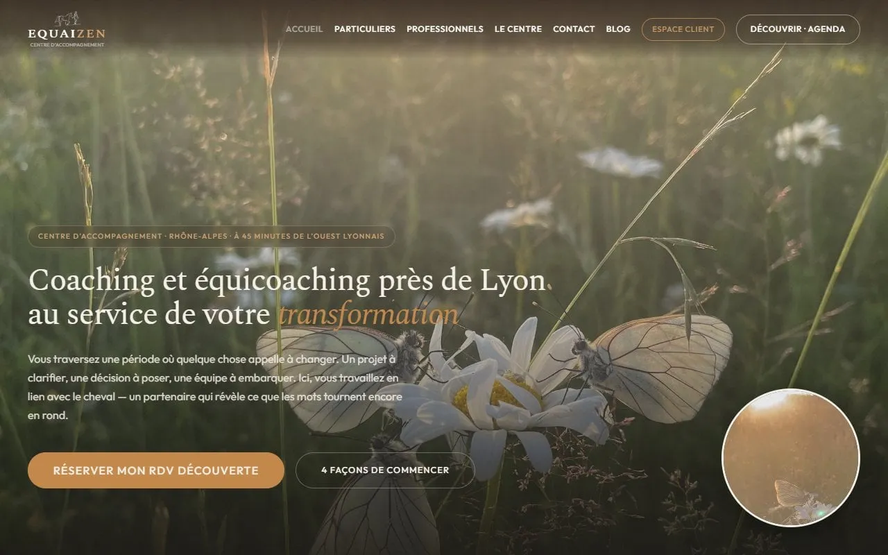 Formation SEO Lyon — page d'accueil de Equaizen (Saint-Martin-Lestra (42))