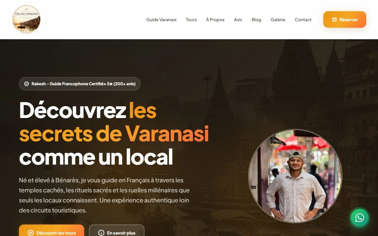 Mise à jour plugins WordPress Lyon — page d'accueil de Guide Francophone Varanasi (Francophonie / Inde)