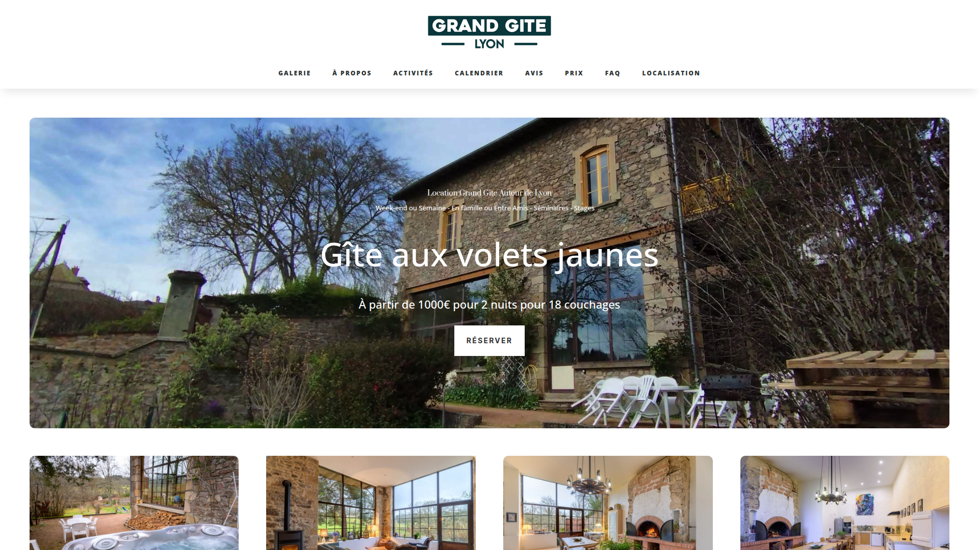 Capture d'écran du projet Grand Gîte Lyon - Création site web à Lyon par VKBack